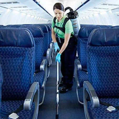 aircraft carpet shampoo deep cleaning service for jet interiors Orlando FL