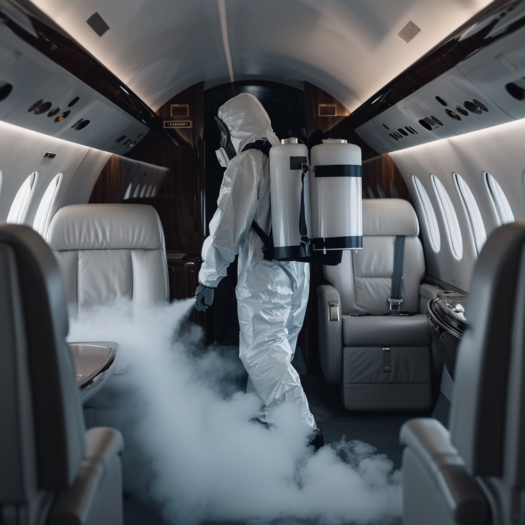 aircraft disinsection insecticide treatment service for international aviation
