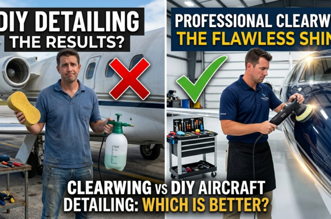 ClearWing professional aircraft detailing vs DIY comparison Orlando FL